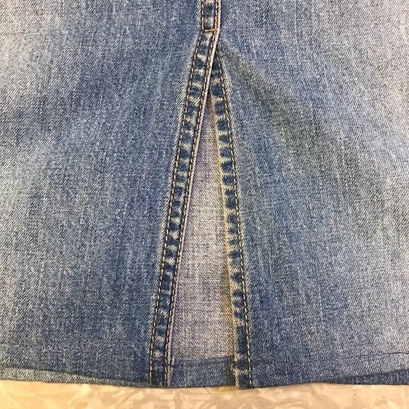Vintage Tommy Jeans Split Back Denim Maxi Skirt - Size 11 / Large